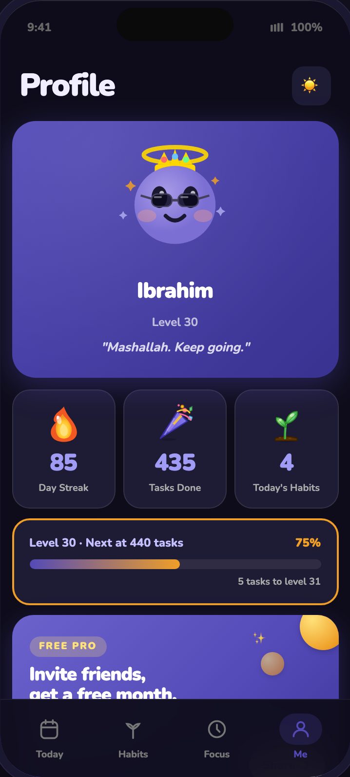 Fluffy profile and growth screen